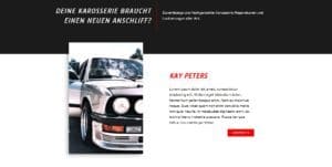 Ausschnitt-Website vom Kunden Kay Peters