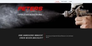 Ausschnitt-Website vom Kunden Kay Peters