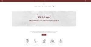 Ausschnitt-Website vom Kunden AnniundAva