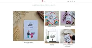 Ausschnitt-Website vom Kunden Loveandletterdesign